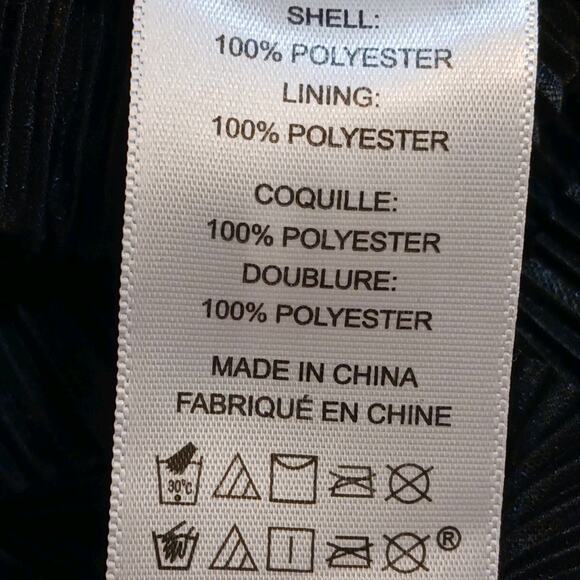 NWT STELLA & DOT Silver Metallic Skirt Womens Large Stretch Pull-On Fully Lined - Picture 4 of 8